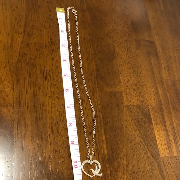Rose Gold Tone Heart With Dove Pendant and Chain Pre-Owned - Picture 12 of 14